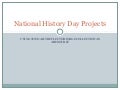 National History Day Projects