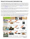 Natural Cork Accessories Sustainable Living