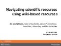 Navigating scientific resources using wiki based resources