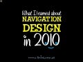 Navigation design alternatives for websites