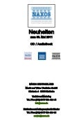 NAXOS Deutschland CD Neuheiten Juni 2011
