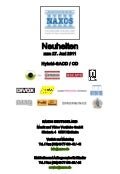 CD-SonderVÖ-Neuheiten Juni 2011 (Im Vertrieb der NAXOS Deutschland GmbH)