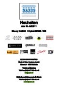 CD-Neuheiten Juli 2011 (Im Vertrieb der NAXOS Deutschland GmbH)