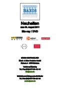 DVD-Neuheiten August 2011 (Im Vertrieb der NAXOS Deutschland GmbH)