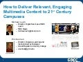 How to Deliver Relevant, Engaging Multimedia Content to 21st Century Campuses
