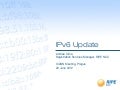 IPv6: Outreach and Capacity Building