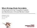 Where Strategy Meets Serendipity: A Framework for the Thoughtful Creation and Maintenance of Social Media Content