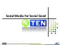 Social Media for Social Good - NCVS Pre-Con Workshp
