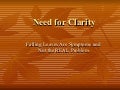 Need For Clarity