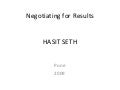 Negotiating For Results   2009