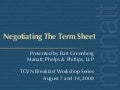 Negotiating the Preferred Stock Term Sheet