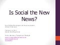 Is Social the "New News?"