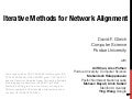 Iterative methods for network alignment