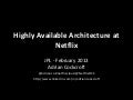 High Availability Architecture and NetflixOSS