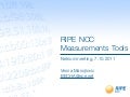 RIPE NCC Measurements Tools