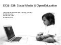 Social Media, Networked Learning & Identity