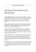 Network marketing