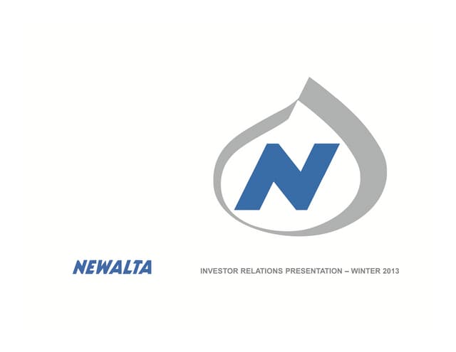 Investor Relations Presentation - Winter 2013