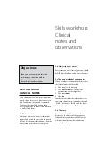 Newborn Care: Skills workshop Clinical notes and observation