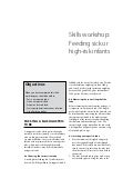 Newborn Care: Skills workshop Feeding sick or high-risk infants