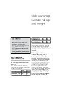 Newborn Care: Skills workshop Gestational age and weight.