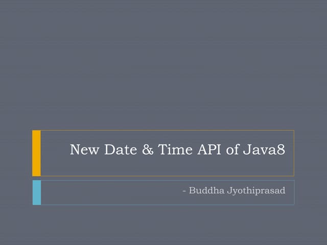 A Quick peek @ New Date & Time API ...