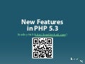 New Features in PHP 5.3
