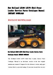 New Holland LS160 LS170 Repair Manual