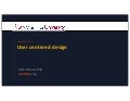 Webmanager University New Media Talks: User Centered Design