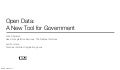 Open Data: A New tool for Government