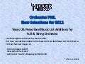 Orchestra PML | New Selections for 2011 | TX UIL