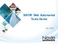 Watir web automated tests