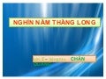 NGHÌN NĂM THĂNG LONG