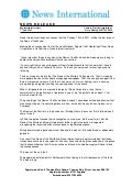 News International statement confirming closure of the News of the World