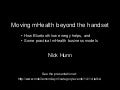 Nick Hunn - Moving mHealth beyond the handset