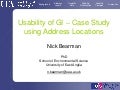 Usability of GI – case study using address locations