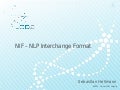 NIF - NLP Interchange Format