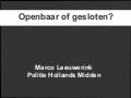 Nifv   openheid of geslotenheid