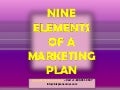 Nine elements of a marketing plan