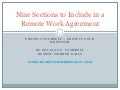 Nine sections to include in a remote work