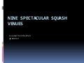 Nine spectacular squash venues