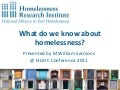 What Do We Know About Homelessness?