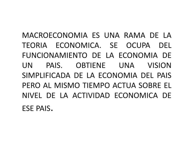 Nociones de macroeconomía