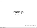 Node.js - A Quick Tour II