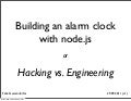 Building an alarm clock with node.js