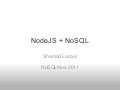 Node.js + NoSQL