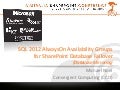 SQL 2012 AlwaysOn Availability Groups for SharePoint 2010 - AUSPC2012