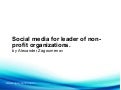 Social media for leaders of non-profit organizations
