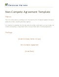 Non Compete Agreement Template
