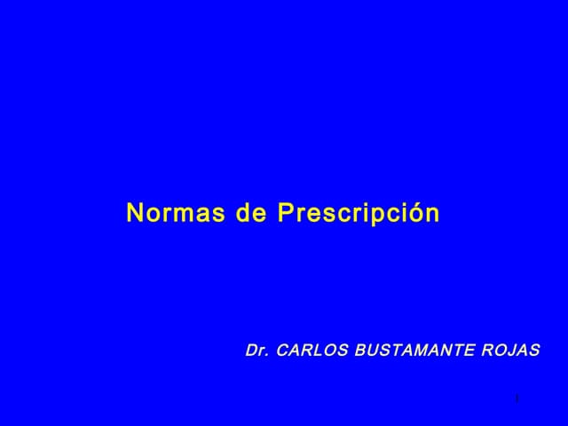 Normas de prescripcion